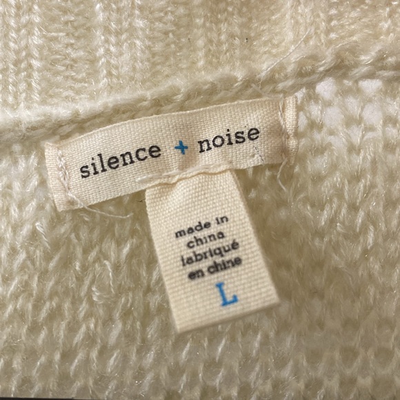 Silence and Noise large cream button up cardigan - Picture 3 of 5